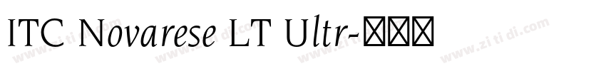 ITC Novarese LT Ultr字体转换